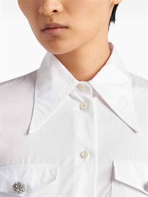 Prada Camicia Con Bottoni Gioiello .